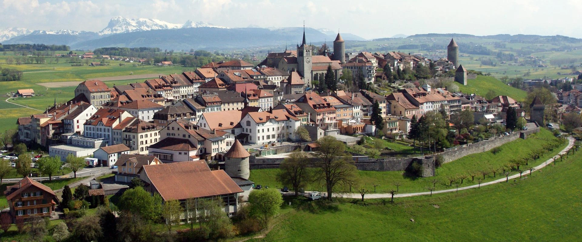 Vue aérienne de Romont